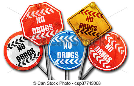 450x290 No Drugs Sign, 3d Rendering, Street Signs. No Drugs Sign Stock