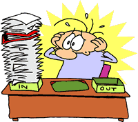 200x177 Office Humor Clip Art Overworked Office Worker Clipart, Click