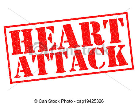 450x338 Heart Attack Red Rubber Stamp Over A White Background. Clip Art