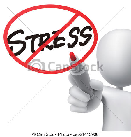 450x470 No Stress Drawn By A Man Over White Background Vector Clipart