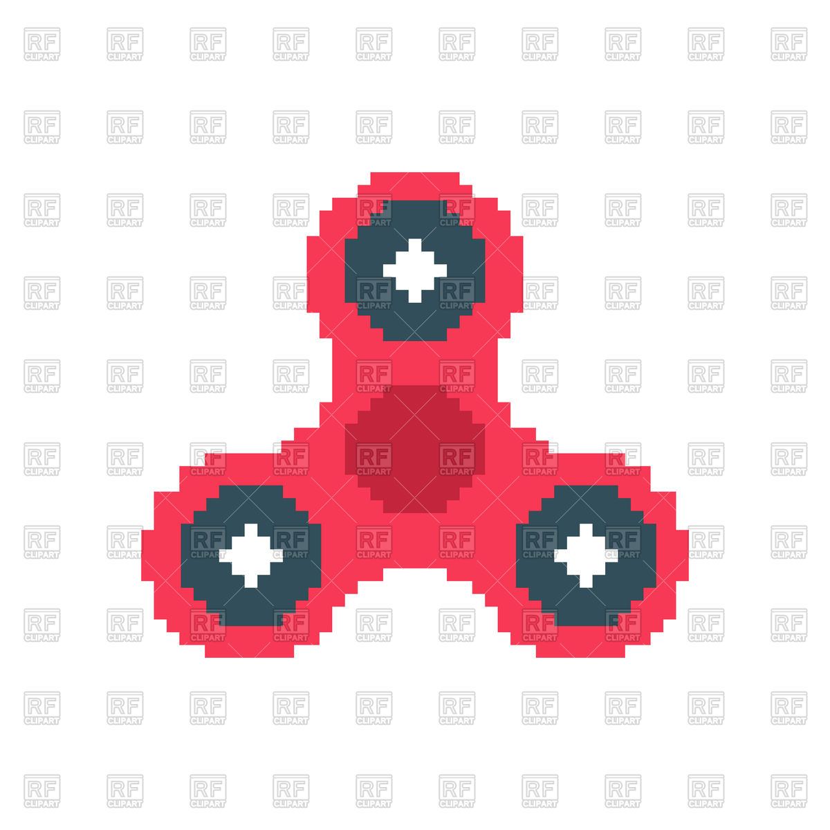 1200x1200 Spinner Pixel Art. Fidget Finger Toy Pixelated. Royalty Free