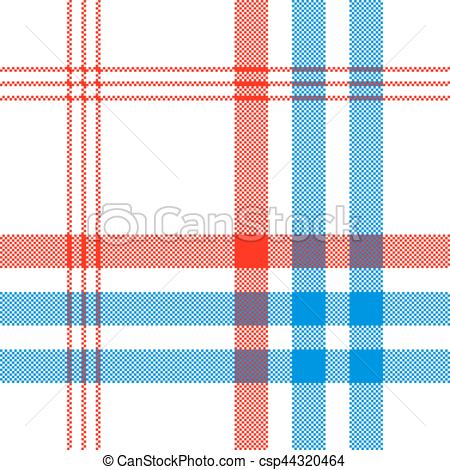 450x470 Check White Textile With Red And Blue Stripes Seamless Clip Art
