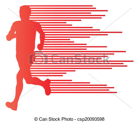 450x394 Man Runner Silhouette Vector Background Template Concept Eps