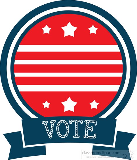 469x550 Voting Vote Logo With Stars Stripes Clipart 700152 Classroom