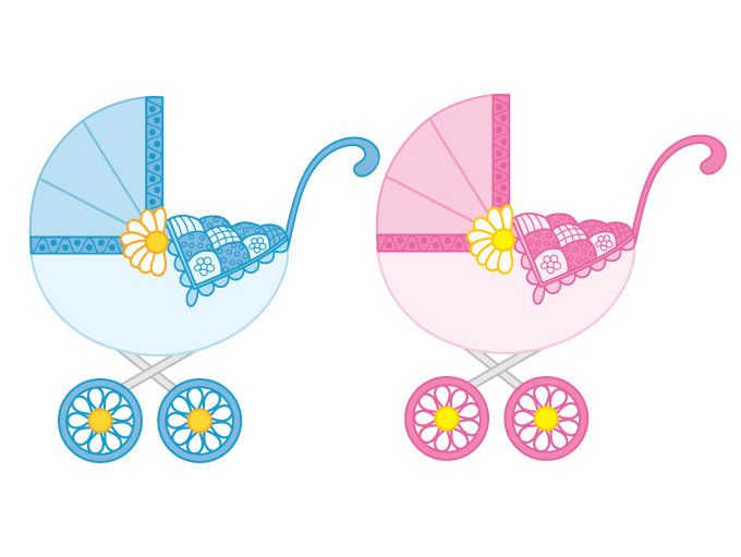 680x511 Baby Stroller Clipart
