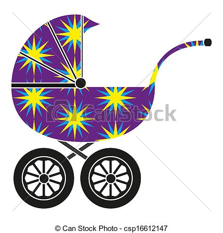 450x470 Baby Carriage Eps Vector