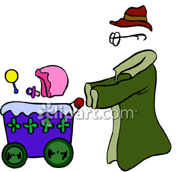 350x339 Invisible Man Pushing Invisible Baby In Stroller