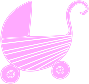 299x282 Pink Baby Stroller Clip Art