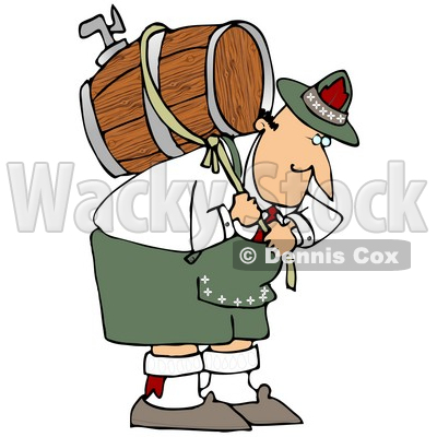 400x400 Clipart Illustration Of A Strong Oktoberfest Man In Costume