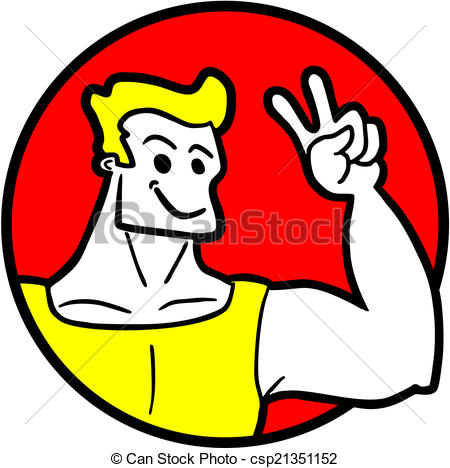 450x468 Creative Design Of Icon Strong Man Clipart Vector