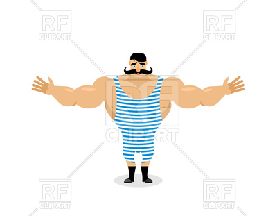 400x311 Happy Sportsman With Moustache, Strong Circus Performer Royalty