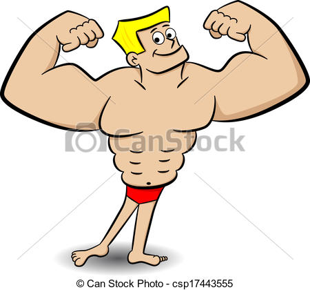 450x420 Muscular Man Clipart