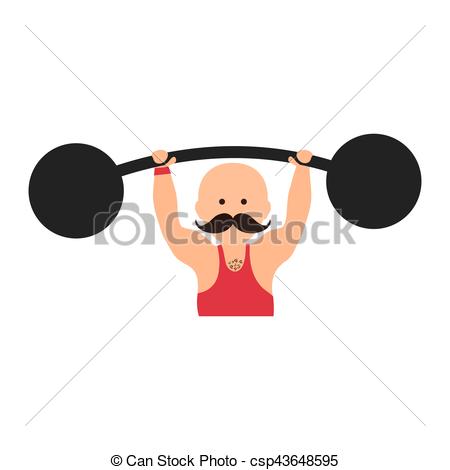 450x470 Strongman Circus Cartoon Icon Vector Illustration Graphic Eps