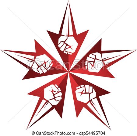 450x448 Vector Clenched Fist Of A Strong Man Created In Shape Of Vector