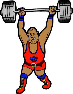 313x400 Weightlifter Clipart