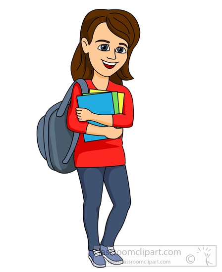 448x550 Clipart Of A Student College Student Clipart Png 2