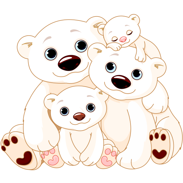 600x600 Polar Bear Family Polar Bear, Bears And Clip Art