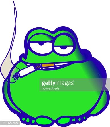 386x444 Stupid Toad Premium Clipart