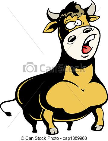 358x470 The Stupid Bull Costs On A Meadow, And Probably Tries To Low