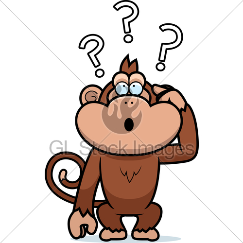 500x500 Cartoon Stupid Monkey Gl Stock Images