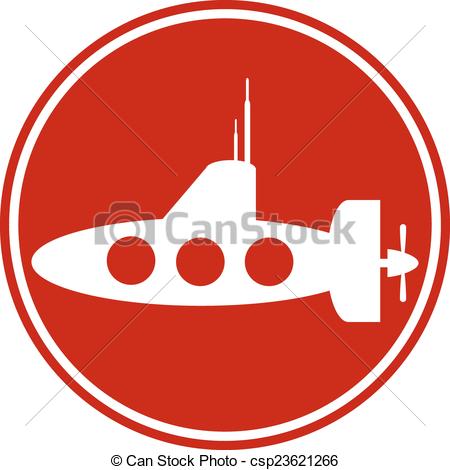 450x470 Submarine Icon On White Background. Vector Illustration. Clip Art