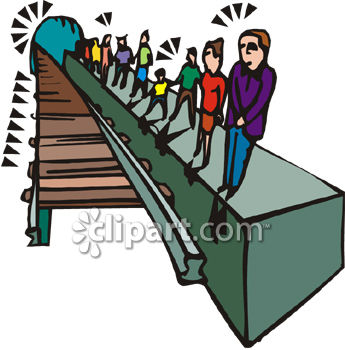 345x350 Royalty Free Clip Art Image People Waiting For The Subway
