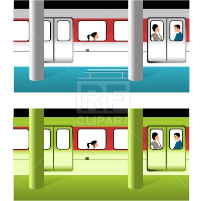 400x400 Subway Station Royalty Free Vector Clip Art Image