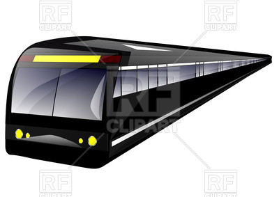 400x283 Subway Train Isolated On A White Background Royalty Free Vector