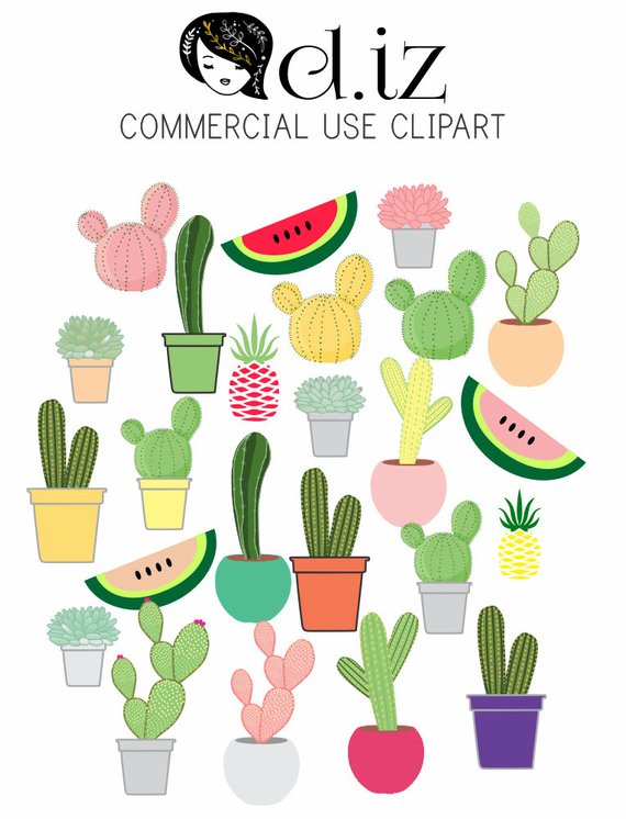 570x746 Cactus Clipart, Succulent Clip Art Features Pineapple