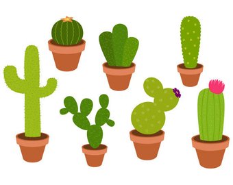 340x270 Succulent Clipart Cute Cactus Clipart Cacti Clip Art Cute