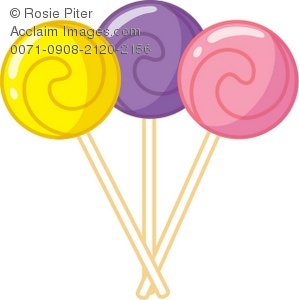 299x300 Bunch Of Swirled Lollipops Royalty Free Clip Art Image