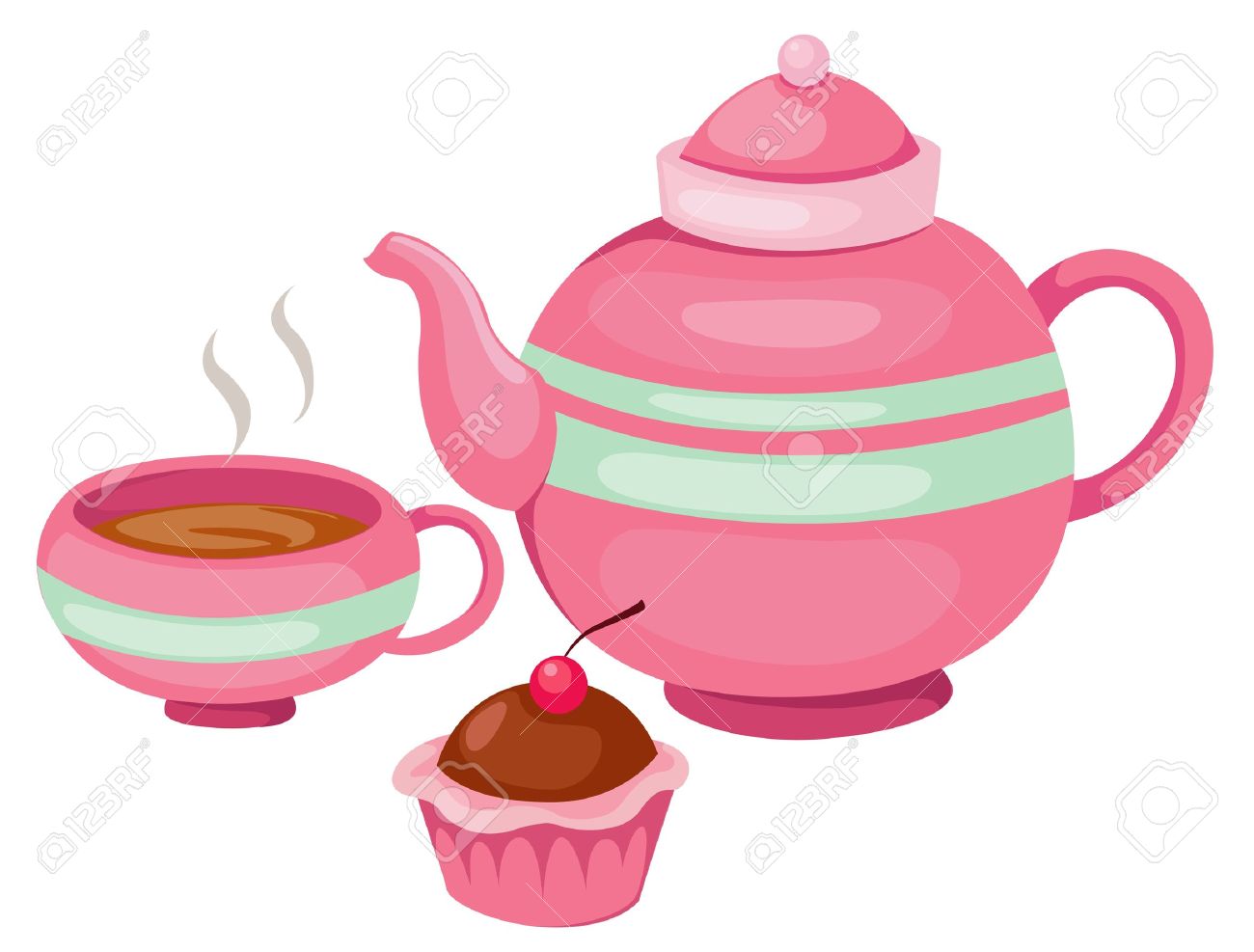 1300x987 Sugar Tea Pot Set Clipart