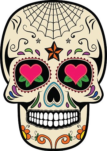 349x492 Cool Sugar Skull Clip Art