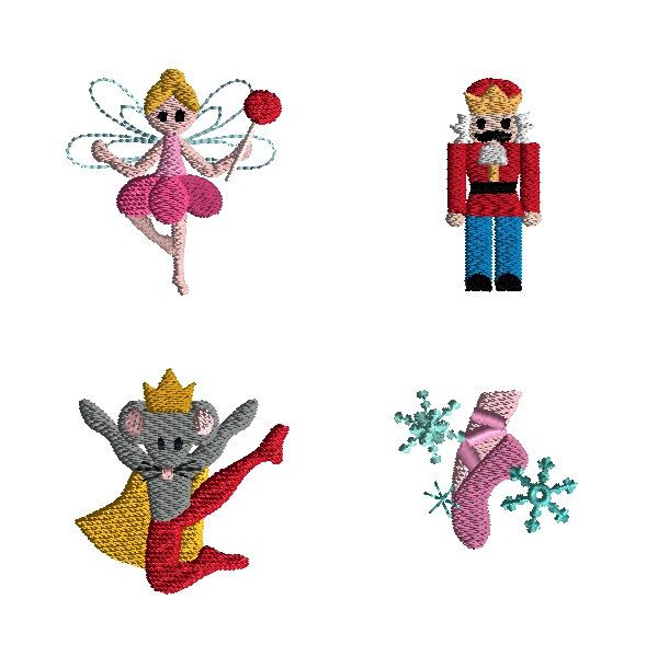610x589 Mini Nutcracker Ballet Machine Embroidery Designs Instant Download