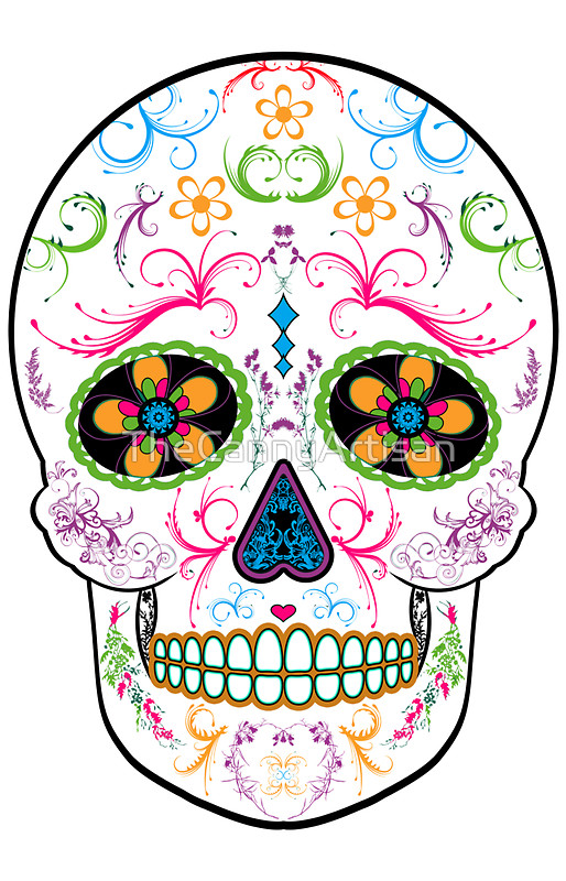 514x800 Skull Clipart Colorful'12035