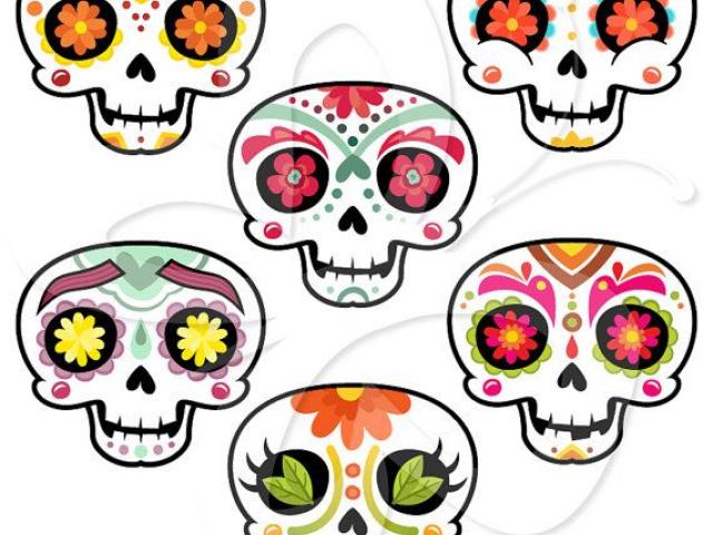 640x480 Sugar Skull Clipart