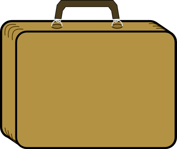 600x504 Suit Case Clip Art Little Tan Suitcase Clip Art