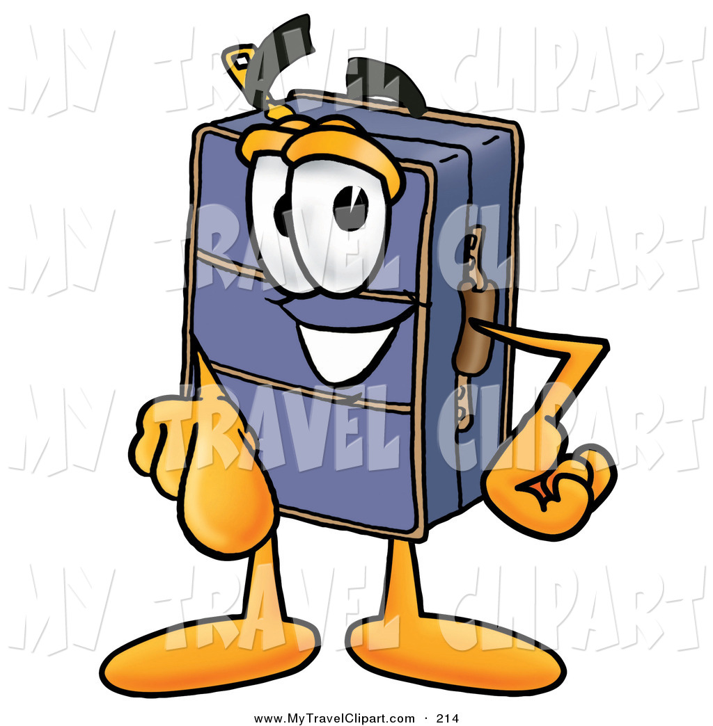 1024x1044 Clipart Of A Happy Suitcase Cartoon Character Pointing