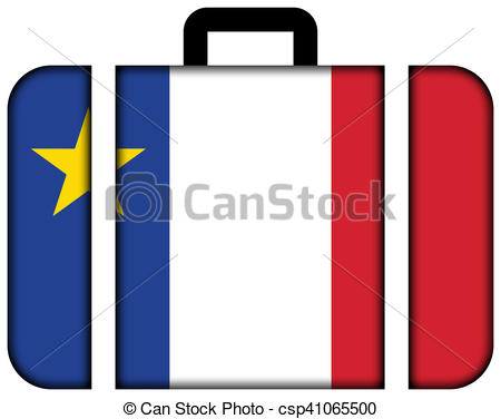 450x376 Flag Of Acadia, Canada. Suitcase Icon, Travel And Stock