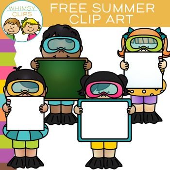 350x350 Free Summer Swim Kids With Signs Clip Art Clipart