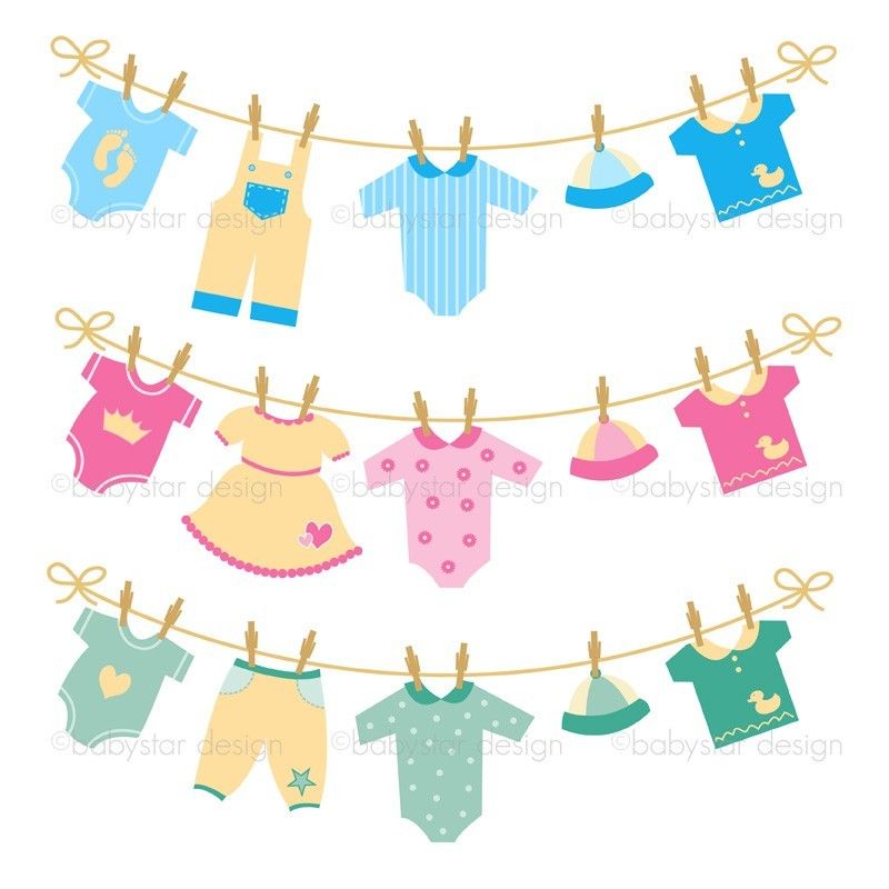 800x800 Baby Clothesline Clipart Group