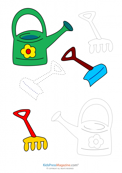 500x706 Coloring Match Garden Tools Art Therapy, Therapy And Activities