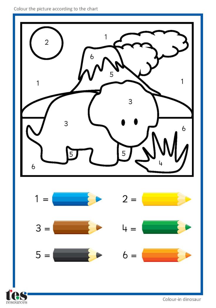 736x1047 Dinosaur Colour By Numbers Number Coloring Pages Summer Color By