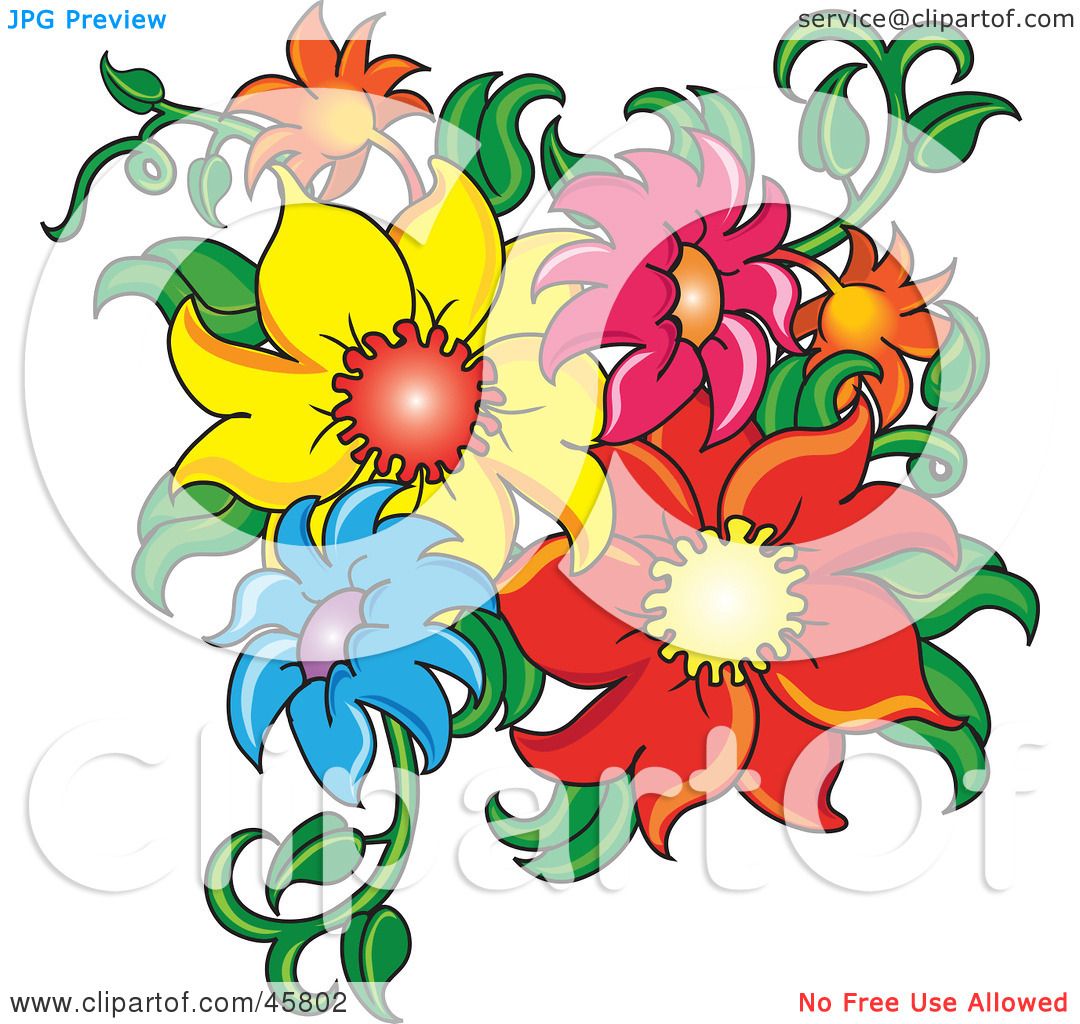 1080x1024 Royalty Free (Rf) Clipart Illustration Of A Cluster Of Fresh