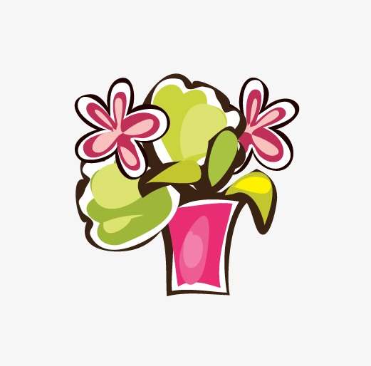 521x514 Cartoon,painted,plant,flowers,trees,flower Bed,summer,resorts