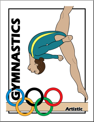 304x392 Clip Art Summer Olympics Event Illustrations Gymnastics Color I