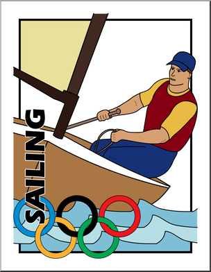 304x392 Clip Art Summer Olympics Event Illustrations Sailing Color I