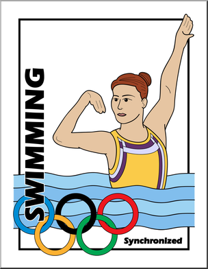 304x392 Clip Art Summer Olympics Event Illustrations Synchronized