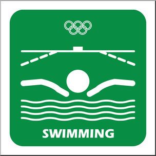 304x304 Swimming Clipart Color