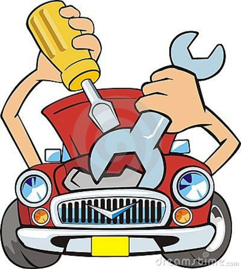 800x894 Car Repair Summertime Clipart